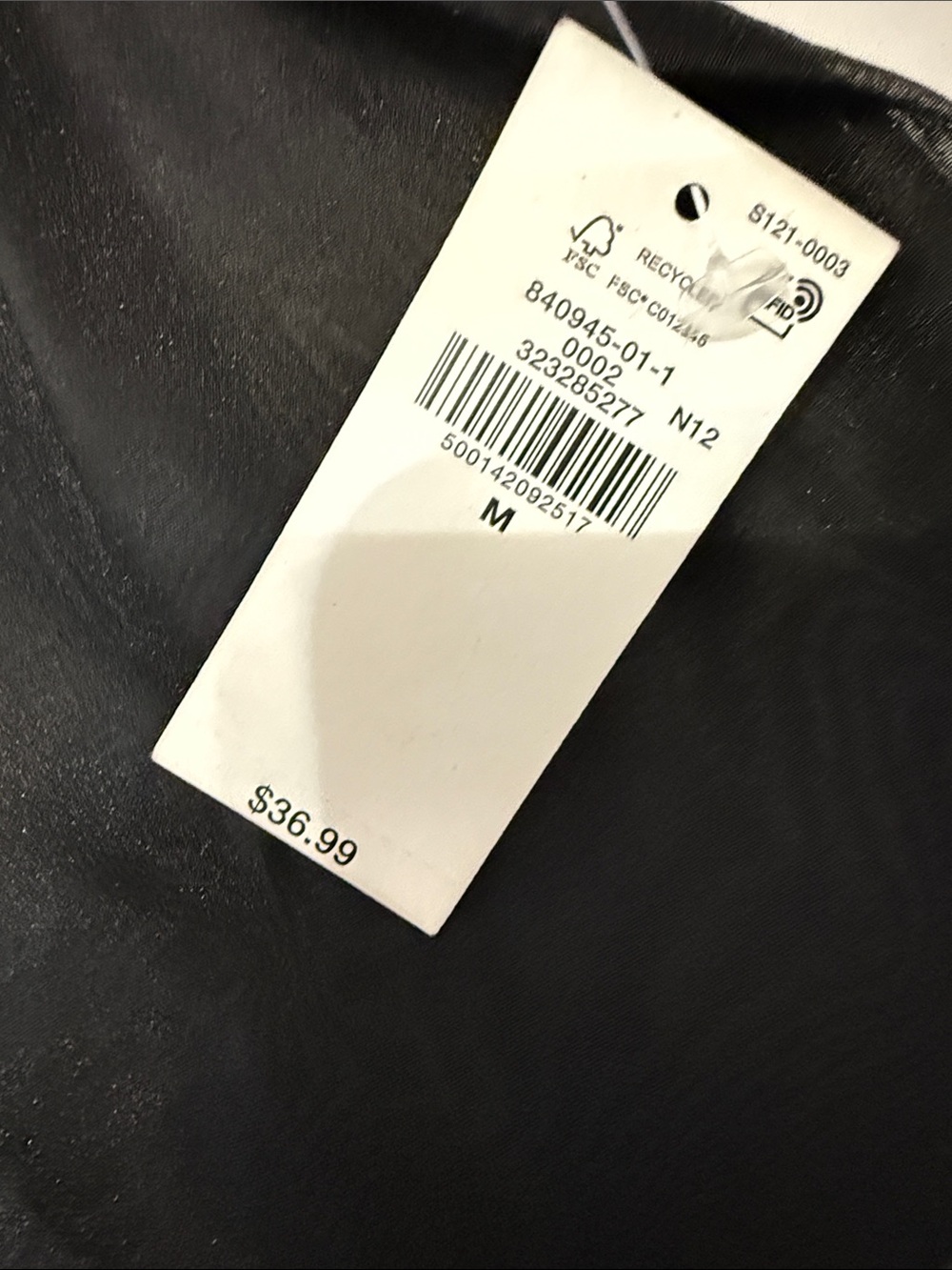 Old Navy Black Semi-Sheer Button-Down Shirt size M BrandNew - Picture 5 of 7